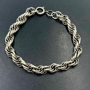 White 1/20 12k GF Gold Filled Rope chain bracelet 8",‎ 23.7 grams